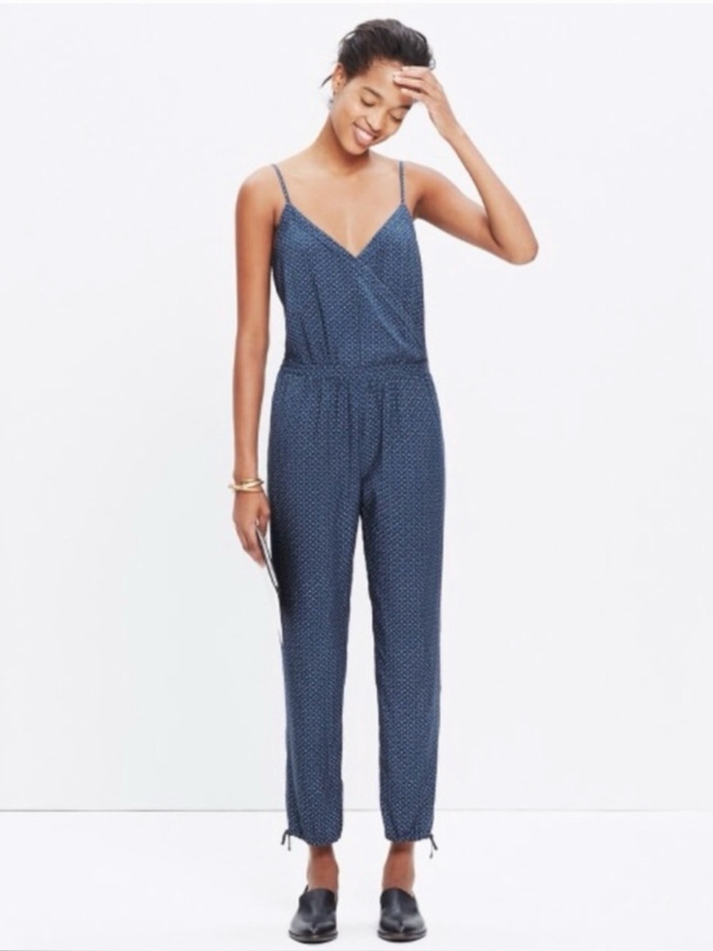 Madewell Fauxwrap Cami Jumpsuit In Sundial Blue Size XS